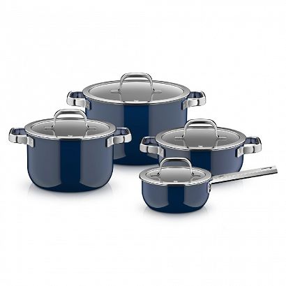 Komplet garnków WMF Fusiontec Mineral Pro 4 szt. - OceanBlue